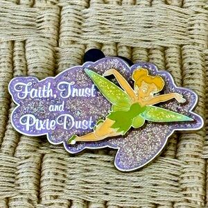 DISNEY 2008 Tinker Bell “Faith, Trust and Pixie Dust” Sparkle Pin